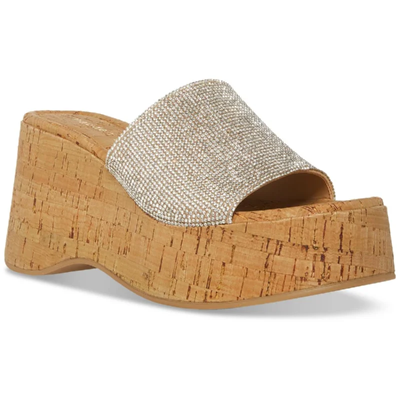 Posh sandals with shore stash -Madden Girl Womens Zahara-R Textured Dressy Wedge Sandals