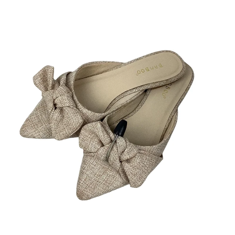 Flats with eye-catching details -Shoes Flats By Bamboo In Tan, Size: 7.5