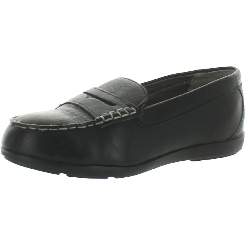 Loafers with reliable heel traction -Rockport Works Womens Leather Loafers