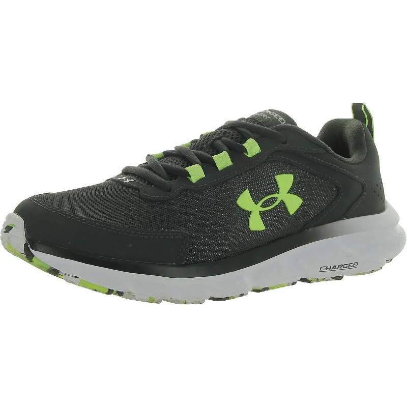 Running shoes for muddy trails -Under Armour Mens Charged Assert 9 Marble Gym Fitness Running Shoes