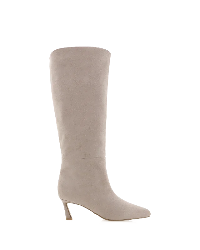 Boots with soft glow patterns -GRETCHEN - MIST SUEDE