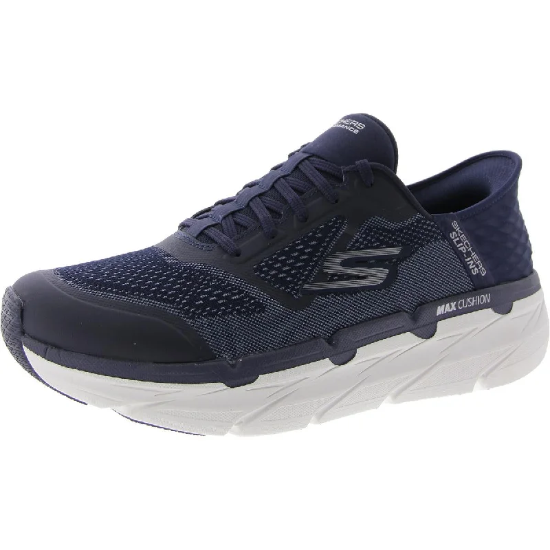 Running shoes for youth runners -Skechers Mens MAX CUSHIONING Mesh LA Running & Training Shoes