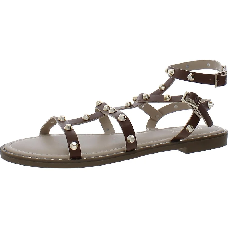 Funky sandals with star straps -Sugar Womens Bayridge Faux Leather Strappy Sandals