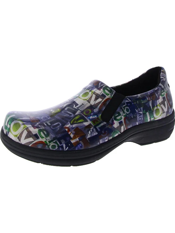 Slippers with adaptive soles -Bind Womens Patent Leather Slip On Clogs