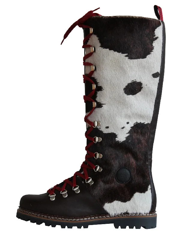 Boots for rainy dusk suppers -Cortina Tall Brown Cowhide Boot