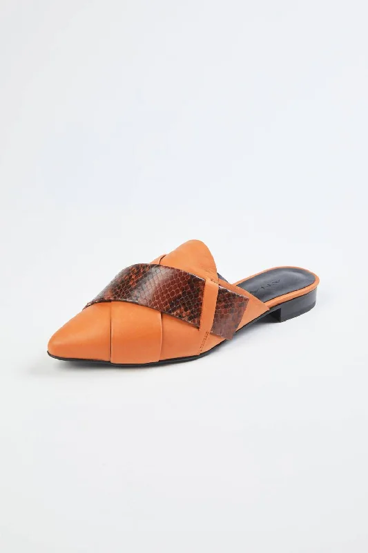 Slippers for leisure time -Origami Slipper In Terracotta