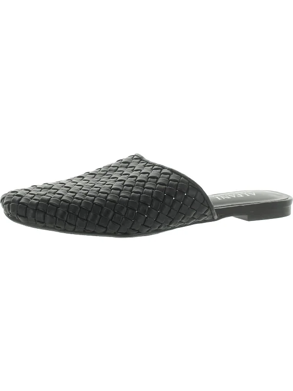 Slippers with soft padding -Teddeep Womens Woven Round Toe Mules