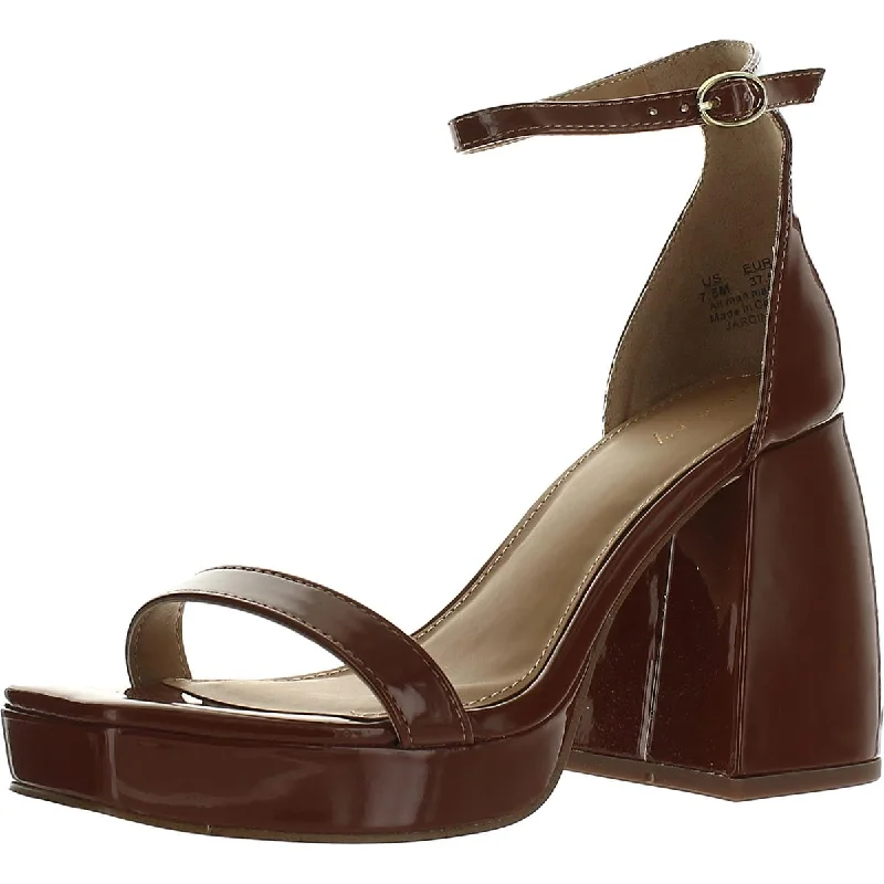 High heels for trendy teens -Jardine Womens Buckle Open Toe Block Heels