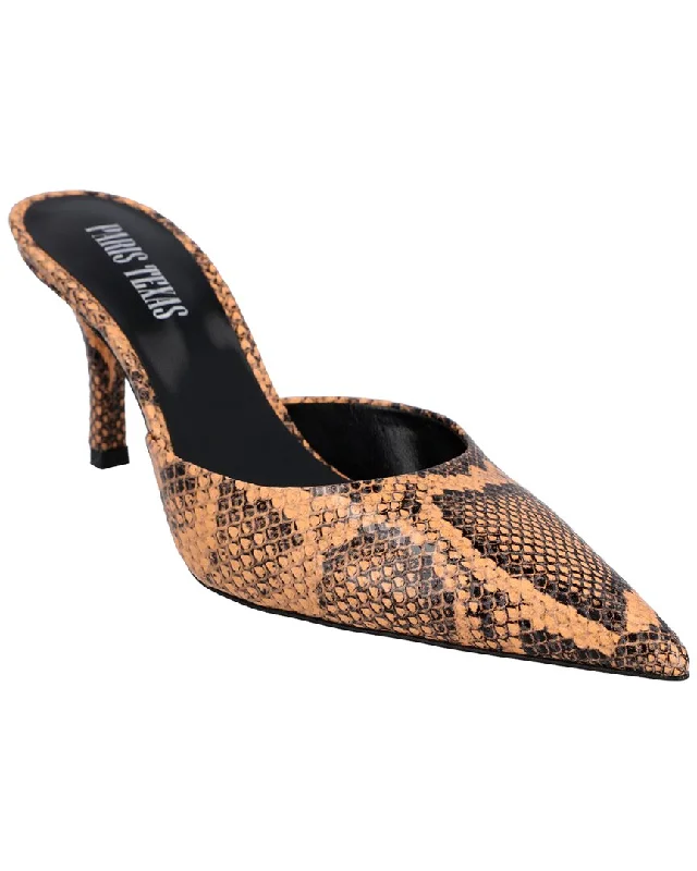 Slippers with uneven floors -Paris Texas Kitty Leather Mule