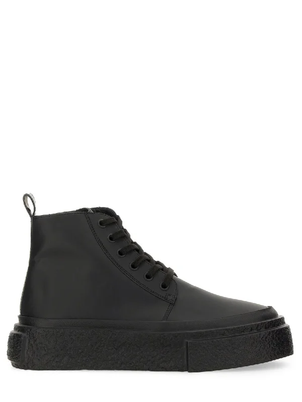 MM6 MAISON MARGIELA Leather Lace-Up Sneakers for Men - FW24 Collection