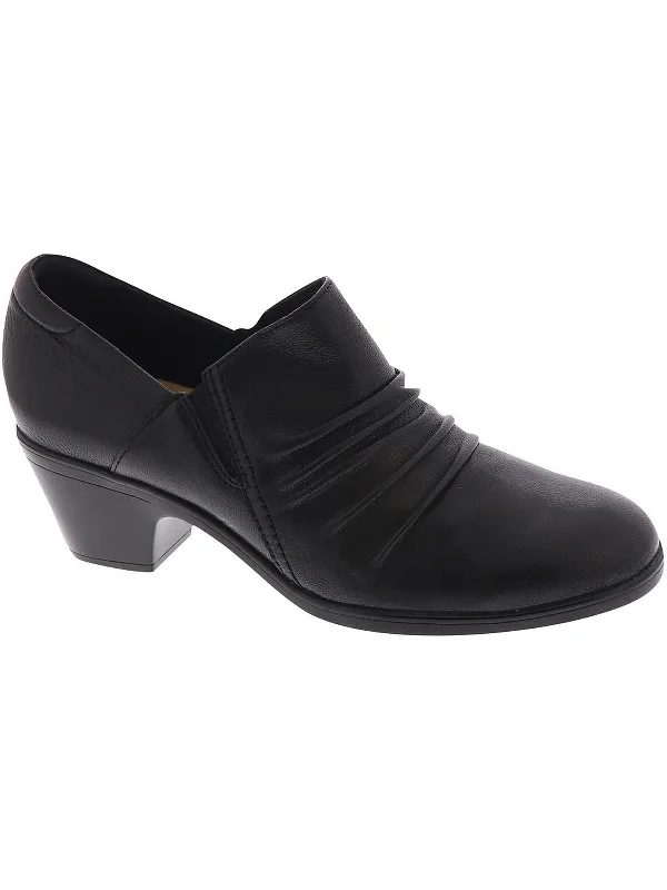 High heels with sleek tones -Emily Cove Womens Leather Slip On Clogs