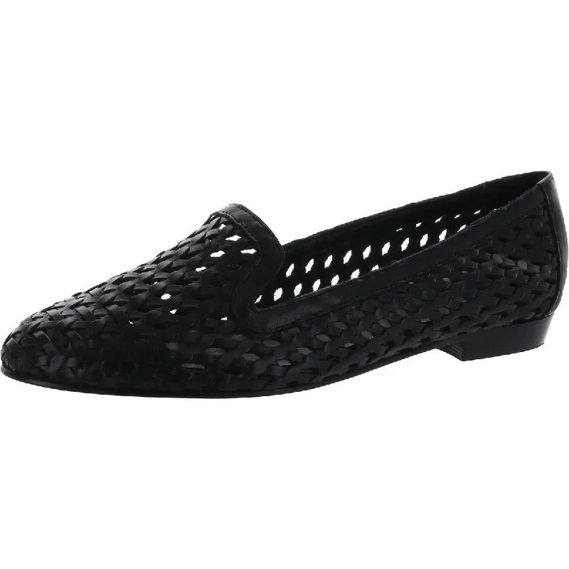 Loafers with firm heel linings -Sesto Meucci Womens Nefen Leather Woven Smoking Loafers