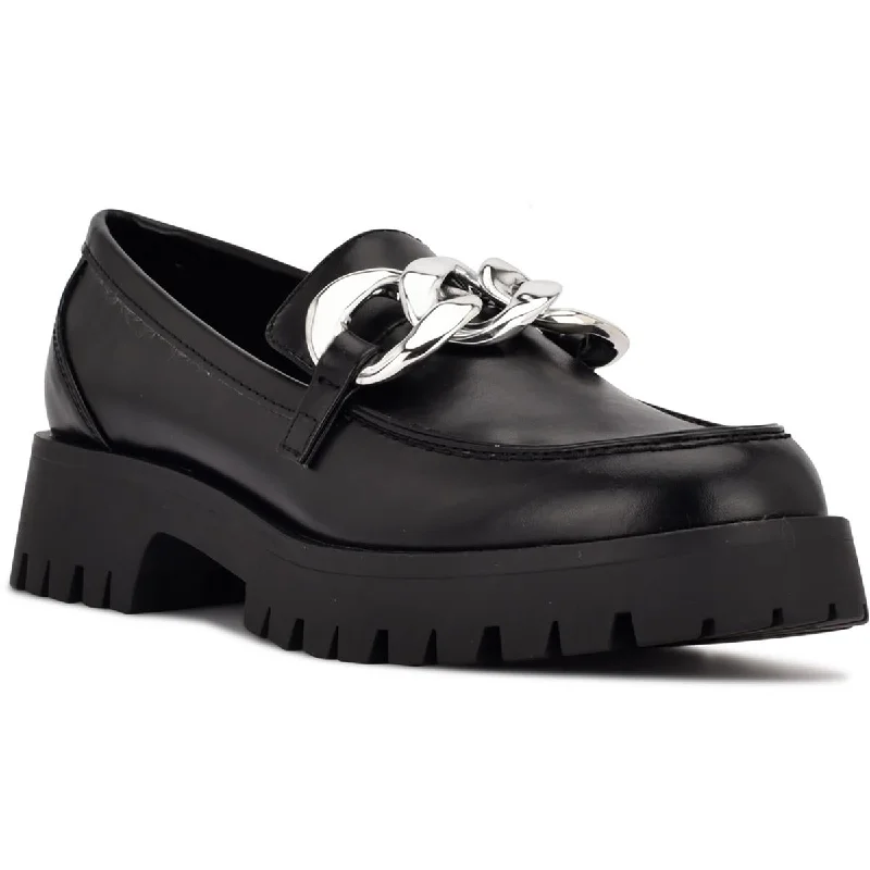 Loafers for modern minimalist vibes -Nine West Womens GRACY Faux Leather Rugged Sole Loafers