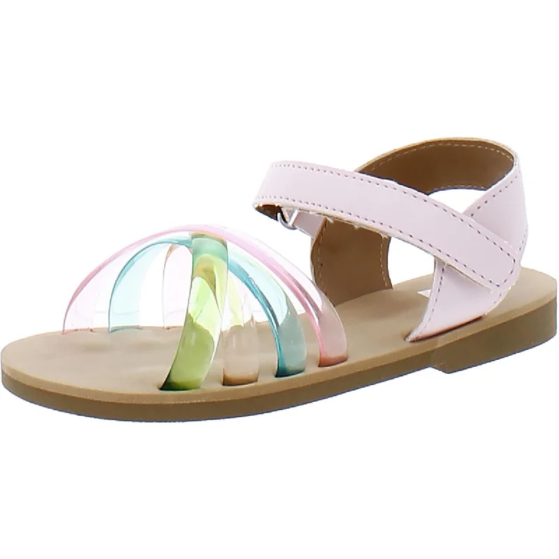 Sandals with chill shore tones -Baby Deer Girls Toddler Faux Leather Slingback Sandals