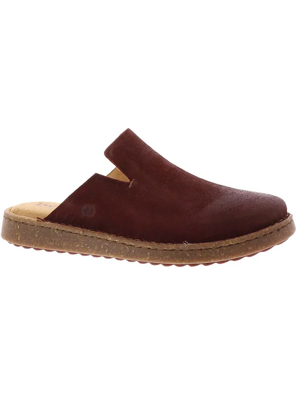 Slippers for cozy nights -Womens Padded Insole Leather Mules