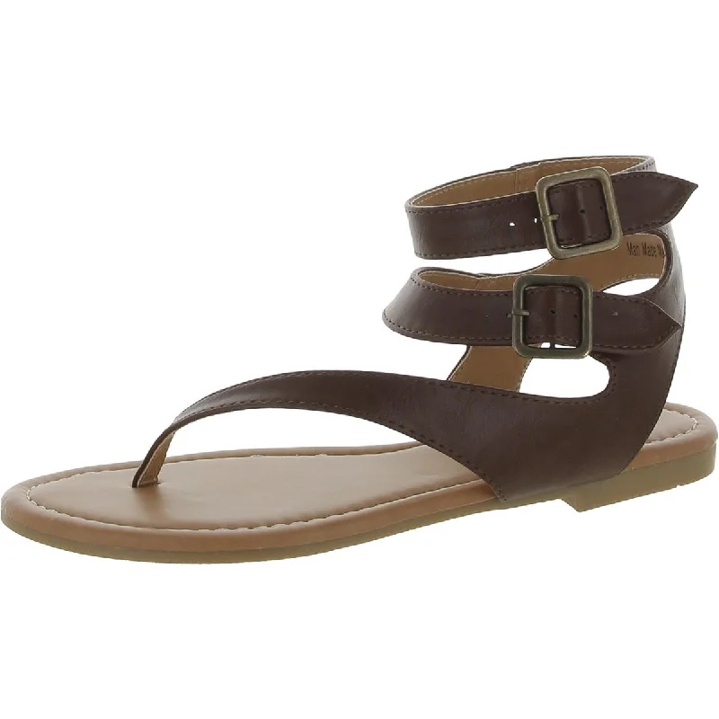 Flats with gentle padding -Journee Collection Womens Thong Flats Gladiator Sandals