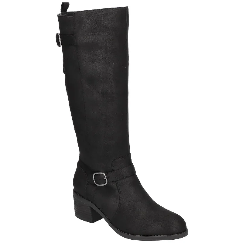 Boots for small rainy gatherings -Bella Vita Womens Baina Faux Suede Side Zip Knee-High Boots