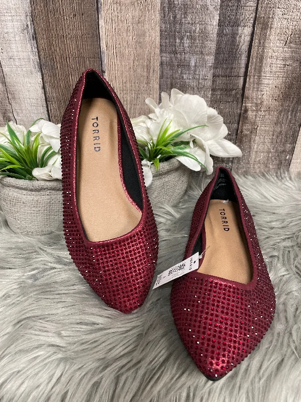 Flats for slow weekends -Shoes Flats By Torrid In Red, Size: 6WW