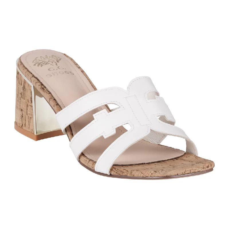 Sandals for damp shore morns -Gianna White Cutout Heeled Sandals