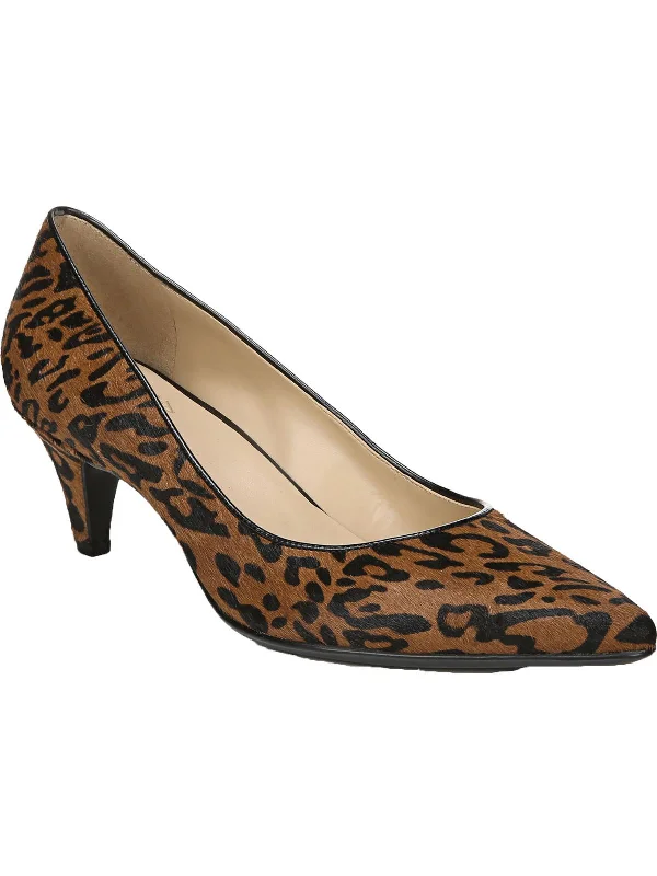 High heels for wet weather -Beverly 2 Womens Leather Calf Hair Pumps