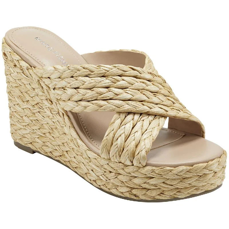 Sandals for shore newbie strolls -Marc Fisher Womens Lynn Criss-Cross Espadrille Wedge Sandals