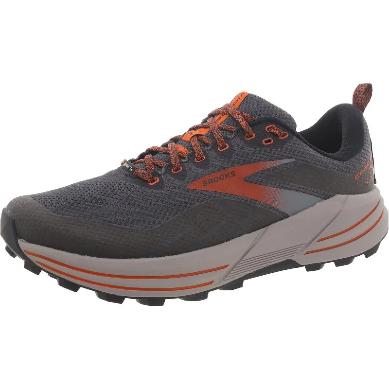 Running shoes with bright hues -Brooks Mens Cascadia 16 GTX Fitness Workout Running & Training Shoes