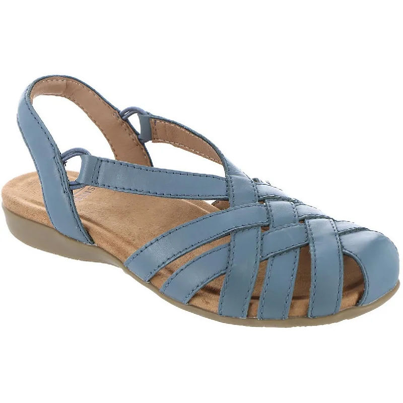 Sandals with deep strap pads -Earth Origins Womens Berri  Round Toe Woven Slingback Sandals