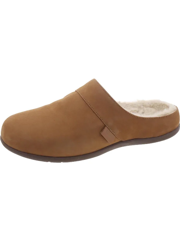 Slippers for high arches -Womens Leather Slip On Mules