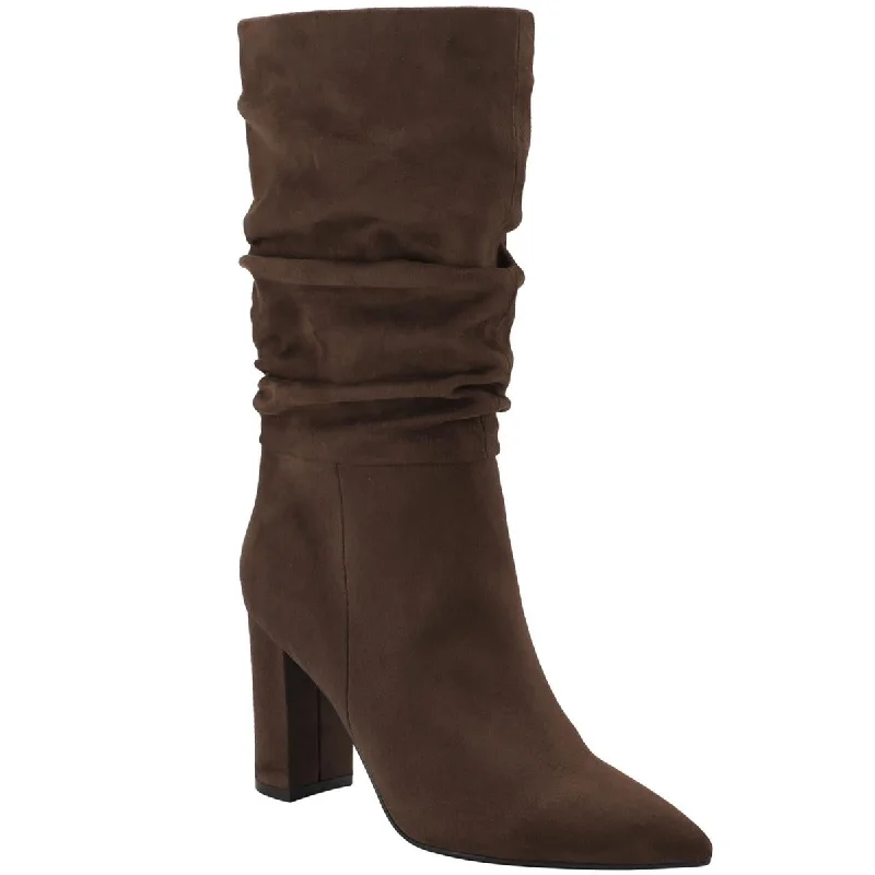 Boots for rainy dusk vibes -Marc Fisher Womens Galley Faux Suede Slouchy Mid-Calf Boots