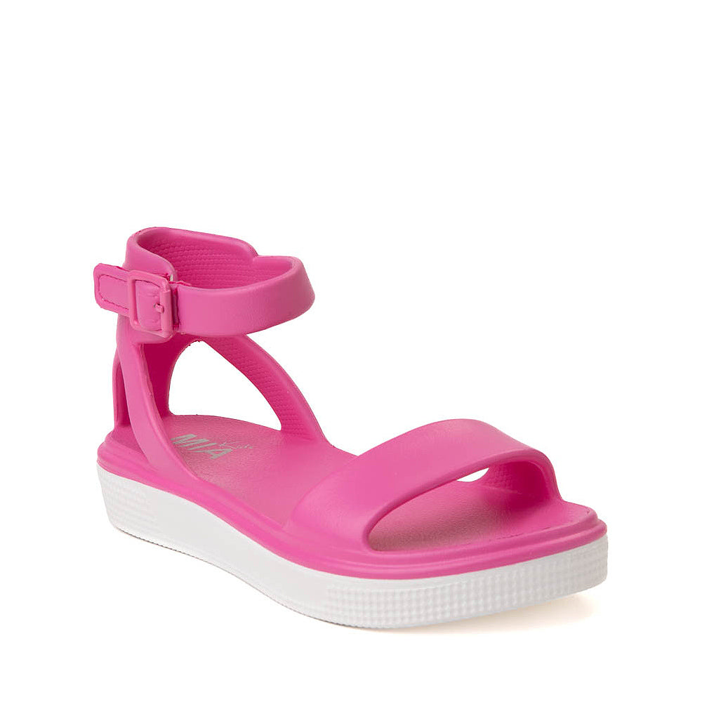 Sandals with scratched initials -Hot Pink Ellen Sandals