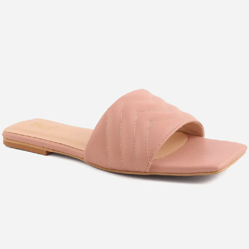 Slippers with bold tones -Women "NATALIE" Flat Slippers