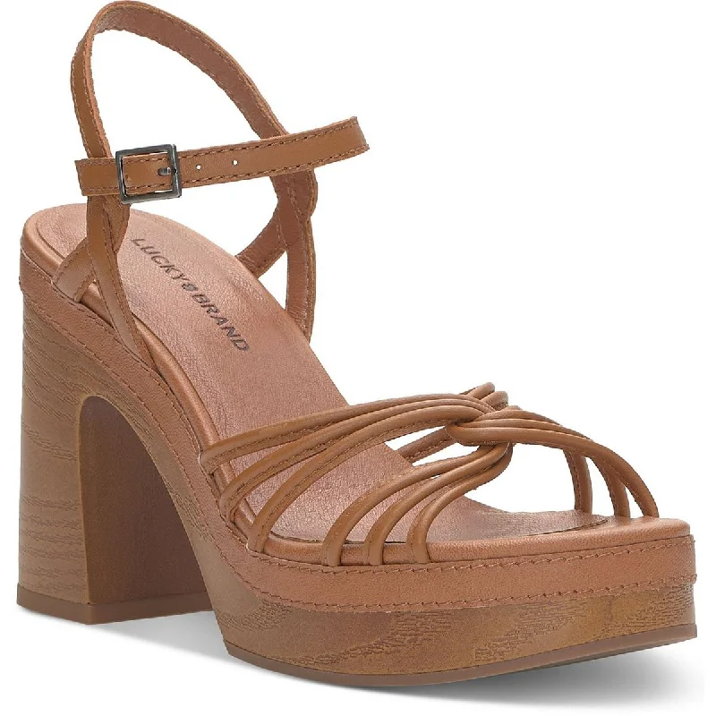 Sandals with steady sole grip -Lucky Brand Womens Ismene Buckle Platform Sandals