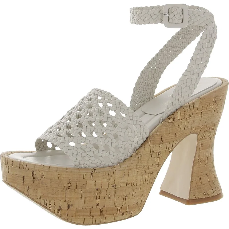 Sandals with chill shore repose -Paloma Barcelo Womens Yara Leather Woven Platform Sandals