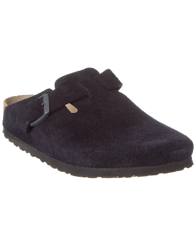 Slippers for weekend lounging -Birkenstock Boston BS Suede Clog