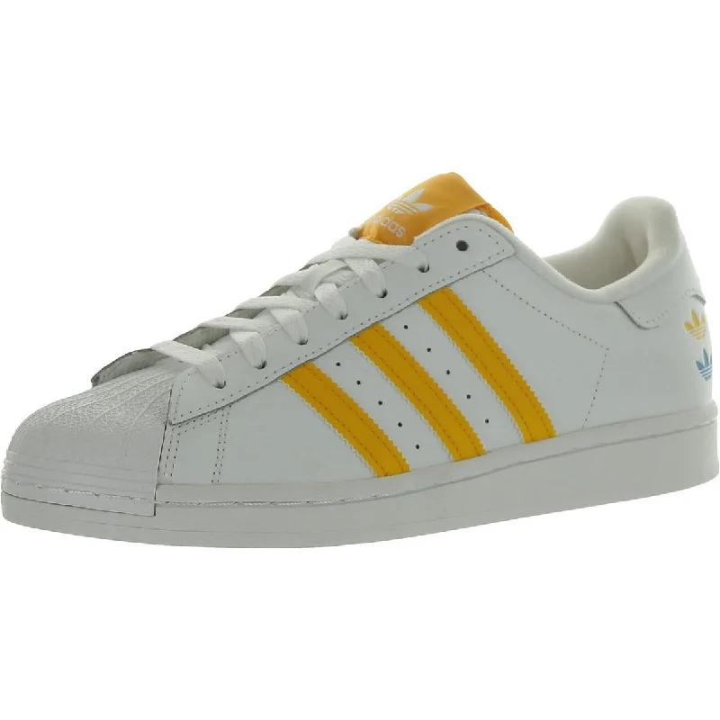 Running shoes for outdoor playtime -Adidas Mens SUPERSTAR Faux Leather Trainer Running & Training Shoes