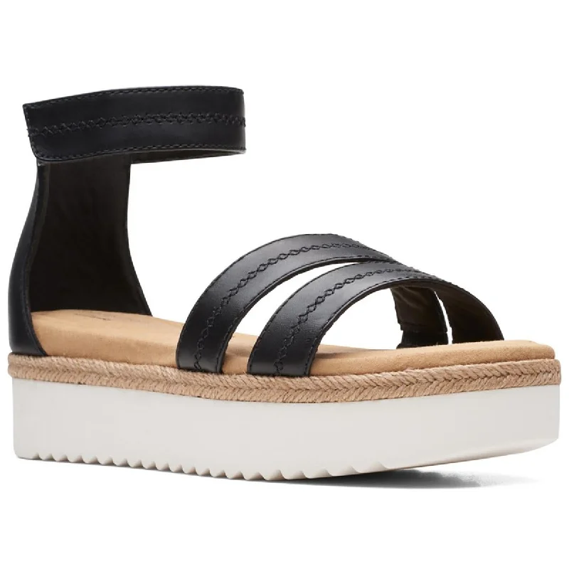 Dated sandals for snug vibes -Clarks Womens Lana  Leather Ankle Strap Platform Sandals