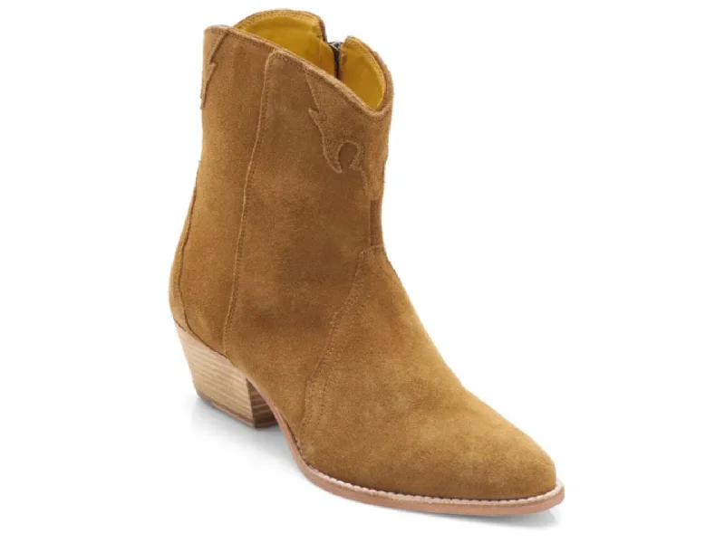 Boots for men with heel soreness -Free People: New Frontier Western Boot in Camel