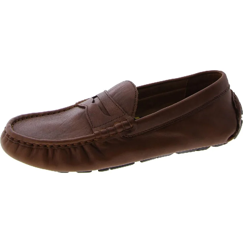 Loafers with tough heel linings -Polo Ralph Lauren Mens ANDERS PENNY Leather Slip on Loafers