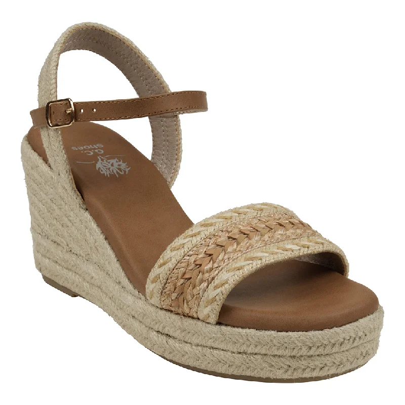 Fast sandals with quick slip -Solene Natural Slingback Espadrille Wedge Sandals