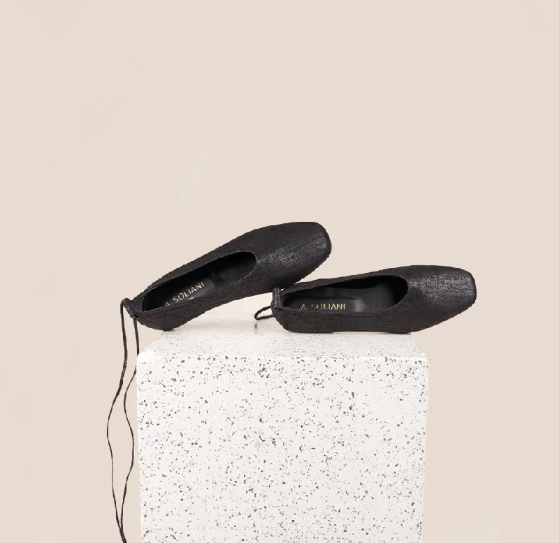 Flats with odor-free tech -Imola - Black Twill