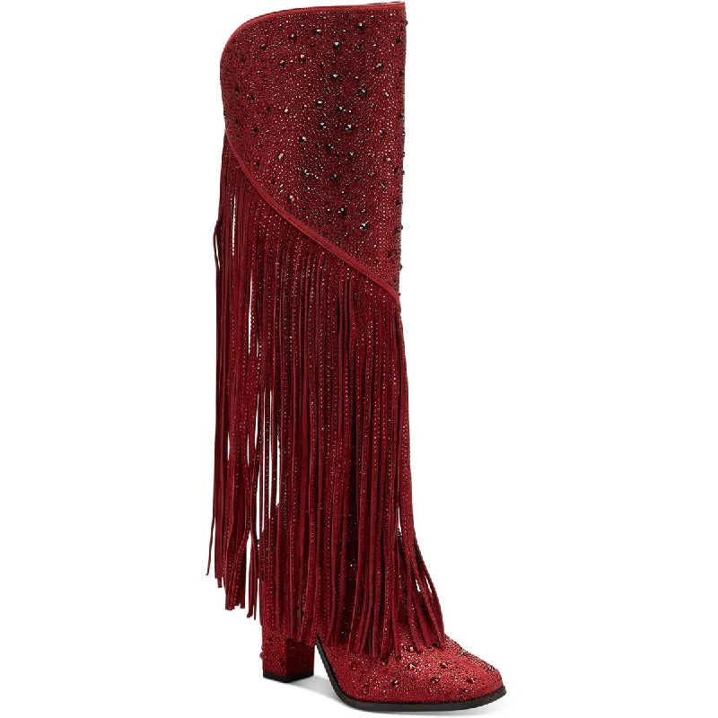 Boots for outdoor dusk strolls -Jessica Simpson Womens Asire 2 Embellished Tall Knee-High Boots