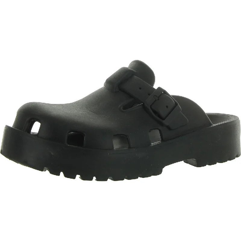 Slippers for indoor regulars -Womens Round toe Buckle Clogs