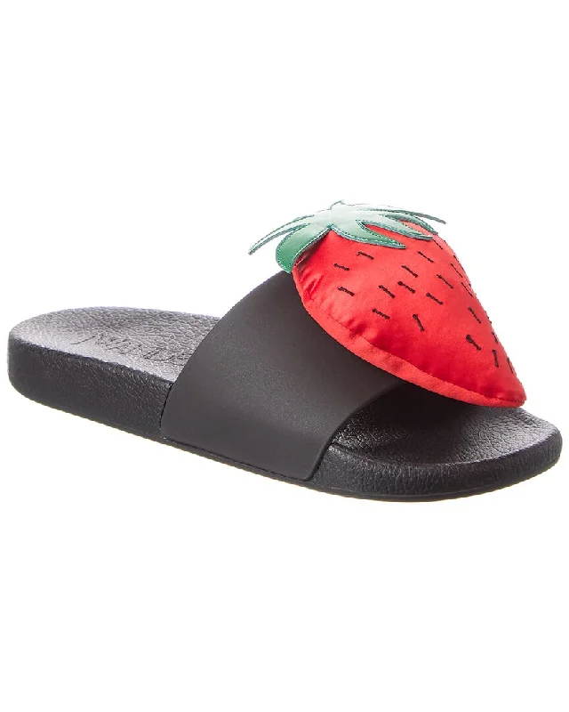 Slippers with dynamic soles -JW Anderson Strawberry Rubber Slide