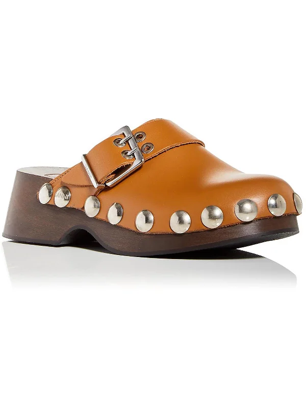 Best slippers for women -Retro Womens Leather Studded Mules