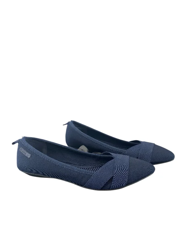 Flats with soft fabric -Shoes Flats By Anne Klein In Blue, Size: 9