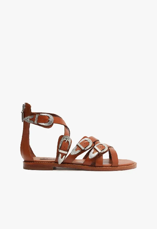 Sandals with thick strap piles -Harper Leather Sandal