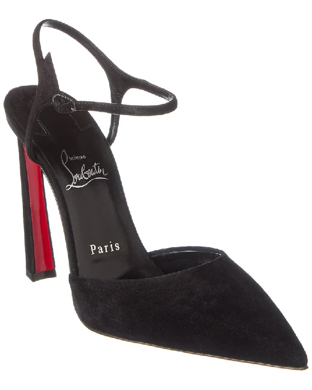 High heels for office elegance -Christian Louboutin Condora Riviera 100 Suede Pump