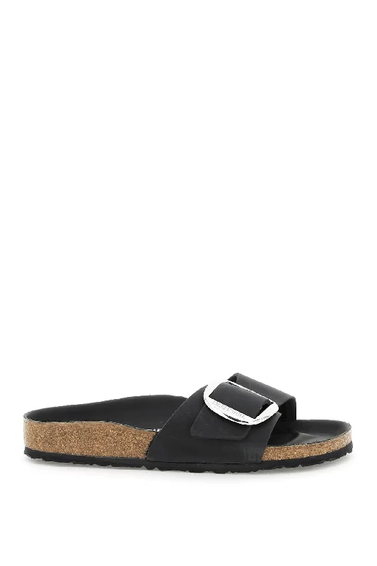 Slippers with padded soles -Birkenstock Women's Madrid Big Buckle Slides