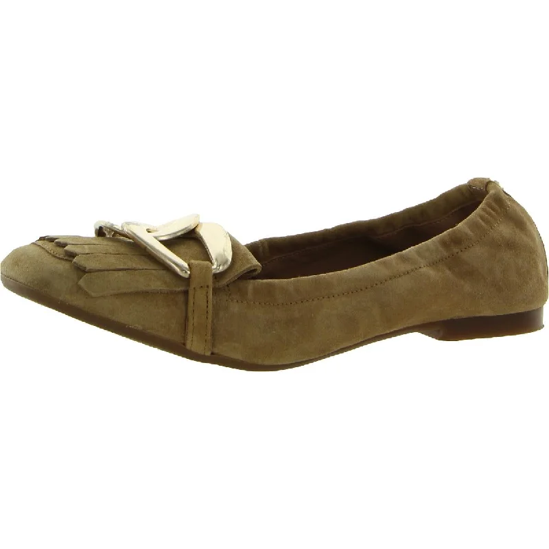 Loafers with solid sole layers -Sam Edelman Womens Mimi Suede Square Toe Loafers