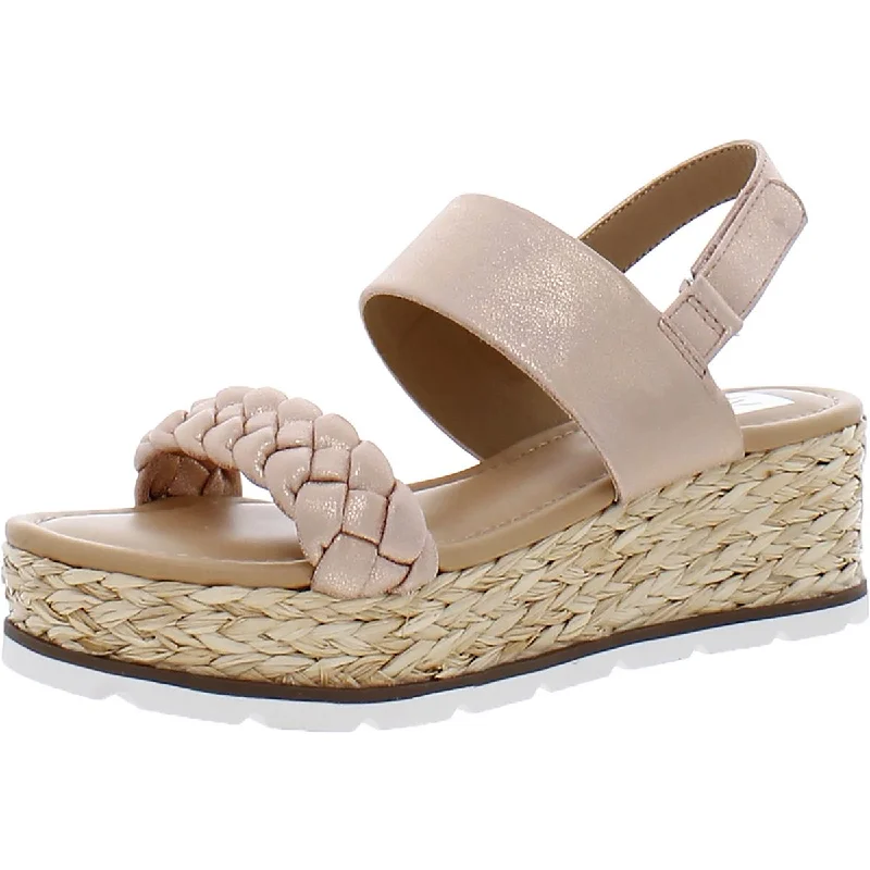 Sandals with bright strap piles -DV By Dolce Vita Girls Venti Metallic Braided Wedge Sandals